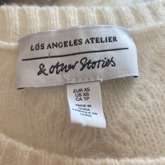 & Other Stories Bobble Sweater Popcorn Chevron Sz XS - Picture 7 of 9